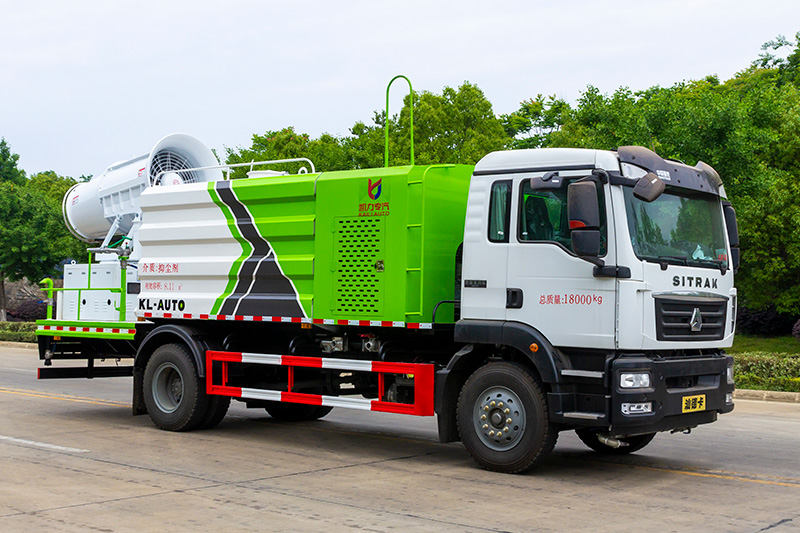 Sinotruk Shandong Ka Single-Axle Dust Suppression Truck (Square Tank) 11.5 cubic meters (Mist Cannon 30–100 meters)