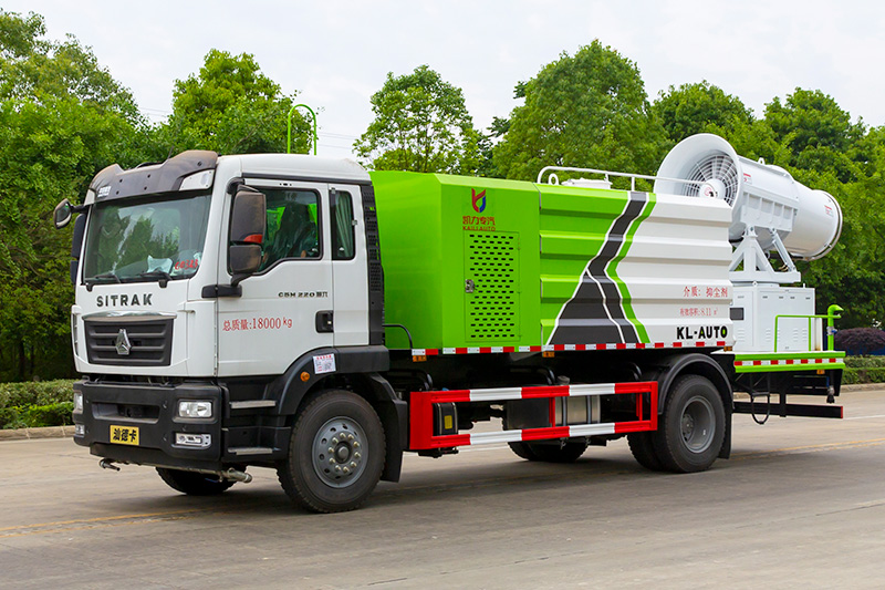 Sinotruk Shandong Ka Single-Axle Dust Suppression Truck (Square Tank) 11.5 cubic meters (Mist Cannon 30–100 meters)