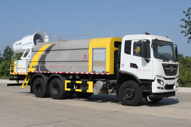 Dongfeng Tianjin Rear Twin-Axle Dust Suppression Truck (Wedge-Shaped Square Tank) (Mist Cannon Range: 80–120 m) 17 cubic meters