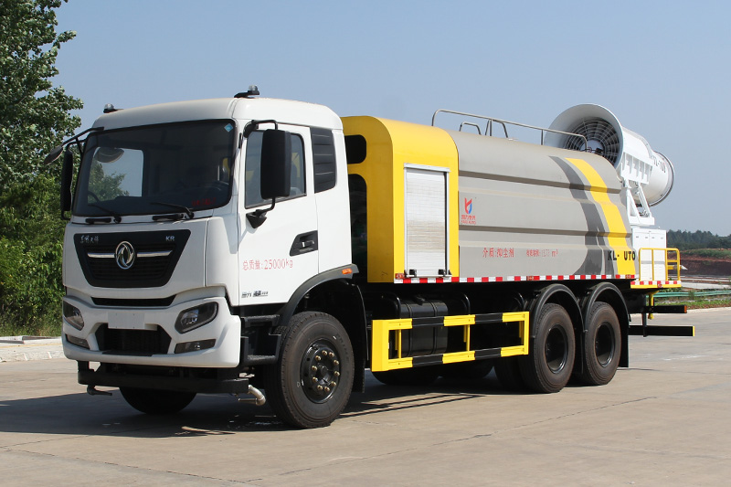 Dongfeng Tianjin Rear Twin-Axle Dust Suppression Truck (Wedge-Shaped Square Tank) (Mist Cannon Range: 80–120 m) 17 cubic meters
