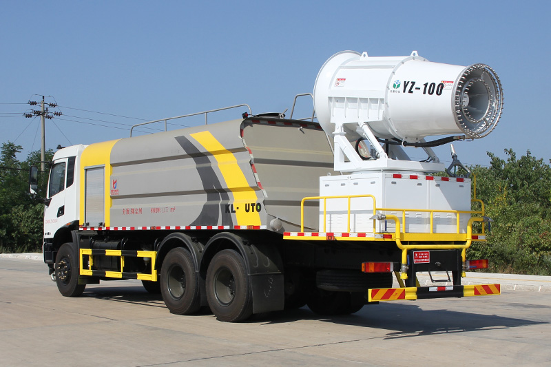 Dongfeng Tianjin Rear Twin-Axle Dust Suppression Truck (Wedge-Shaped Square Tank) (Mist Cannon Range: 80–120 m) 17 cubic meters