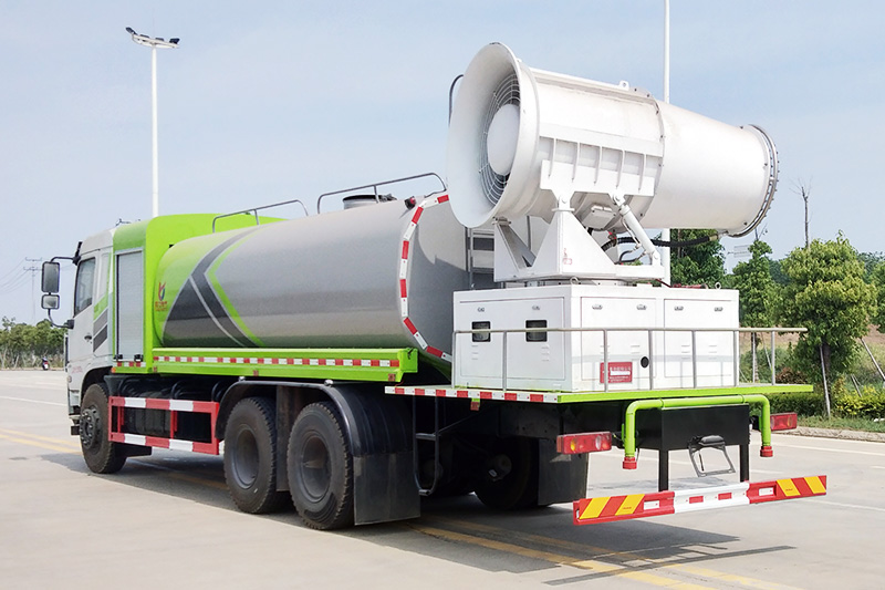 Dongfeng Special Chassis Rear Dual-Axle Dust Suppression Truck (Round Tank) 17 cubic meters (Mist Cannon 60–100 meters)