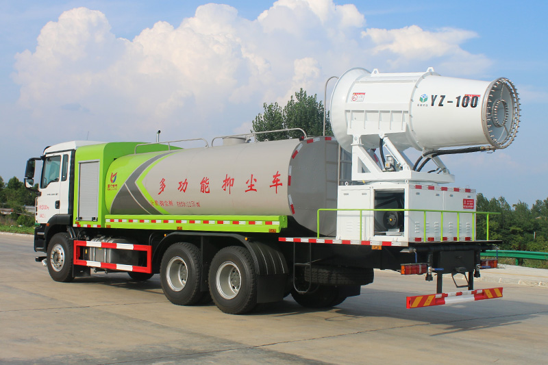 Sinotruk Shandong Ka Rear Twin-Axle Dust Suppression Truck (Round Tank) 18 cubic meters (Mist Cannon 60–100 meters)