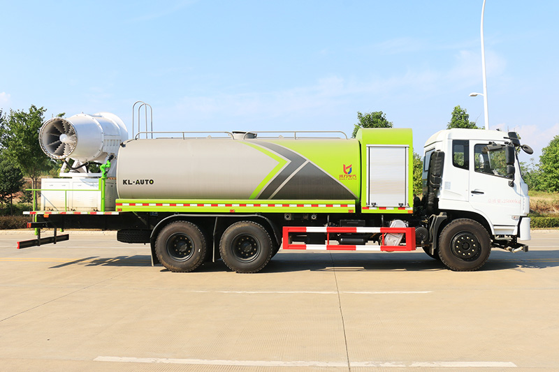 Dongfeng D3L Dedicated Chassis Dual-Rear-Axle Dust Suppression Truck (Round Tank) 17 cubic meters (Mist Cannon 60–100 meters)
