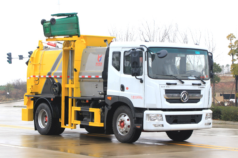 Dongfeng D9 Food Waste Collection Truck, 9 cubic meters, square tank