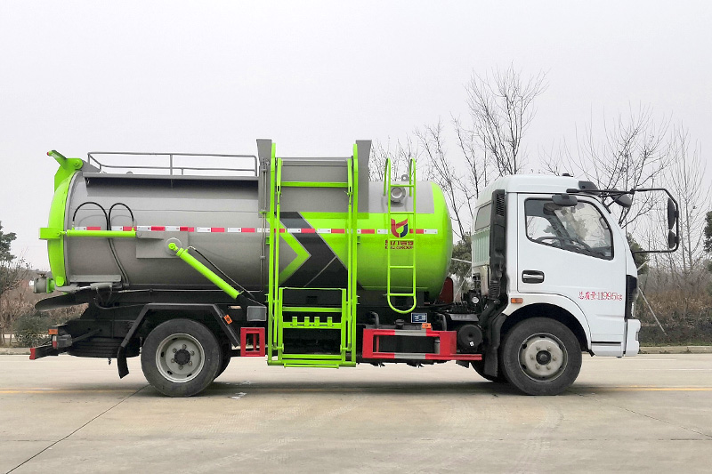 Dongfeng Dafurika Food Waste Collection Truck, 8 cubic meters – Round Tank
