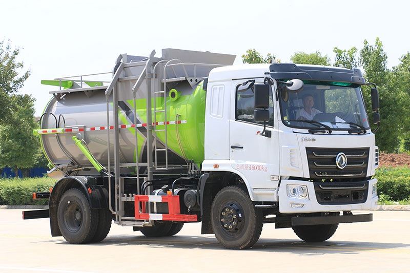 Dongfeng Huasheng KL5 Food Waste Collection Truck, 9 cubic meters – Round Tank
