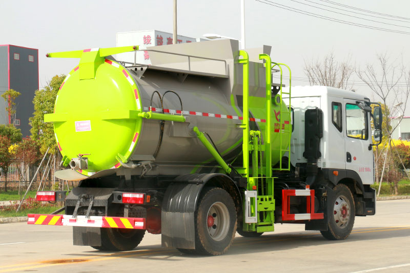 Dongfeng D9 Food Waste Collection Truck, 9 cubic meters, Round Tank