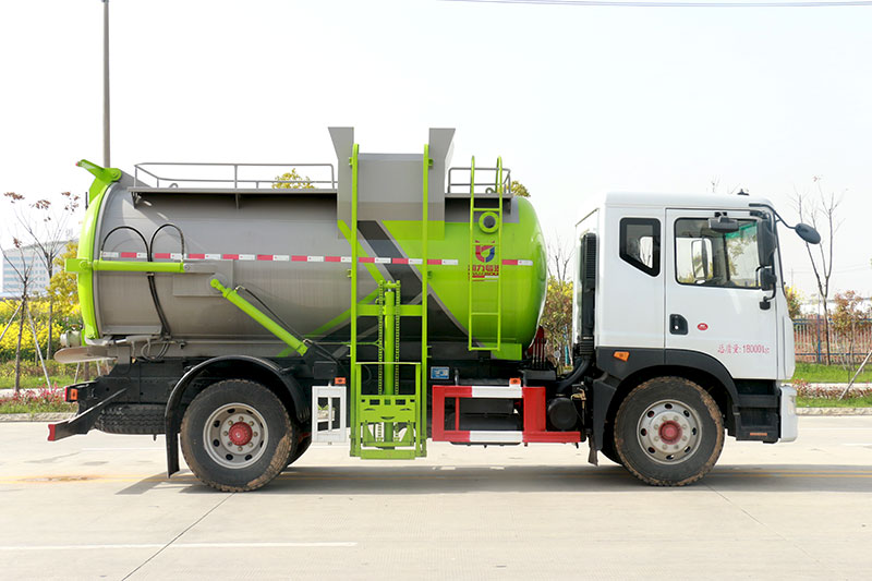Dongfeng D9 Food Waste Collection Truck, 9 cubic meters, Round Tank