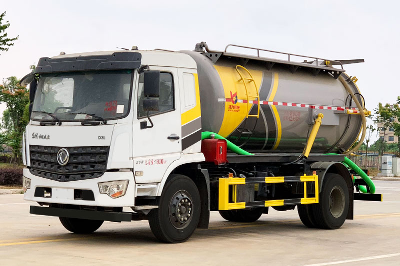 Dongfeng D3L Special Chassis Vacuum Truck, 12 cubic meters