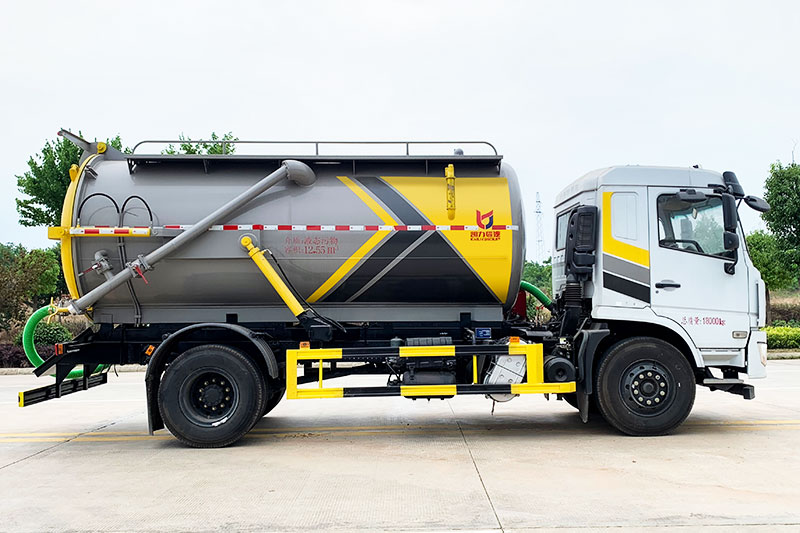 Dongfeng D3L Special Chassis Vacuum Truck, 12 cubic meters