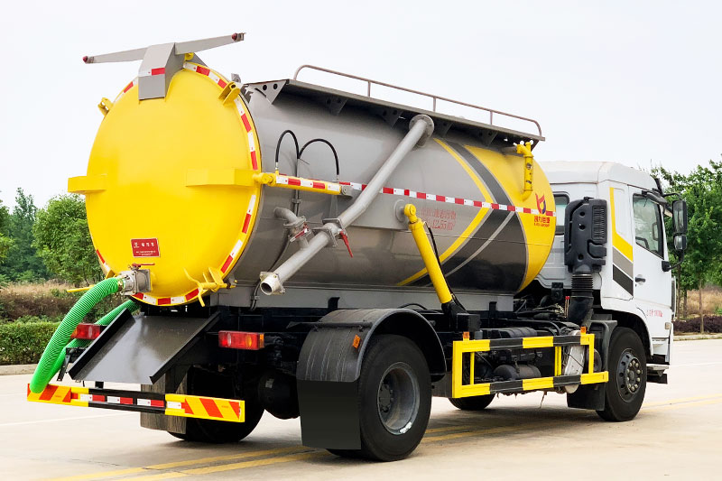 Dongfeng D3L Special Chassis Vacuum Truck, 12 cubic meters