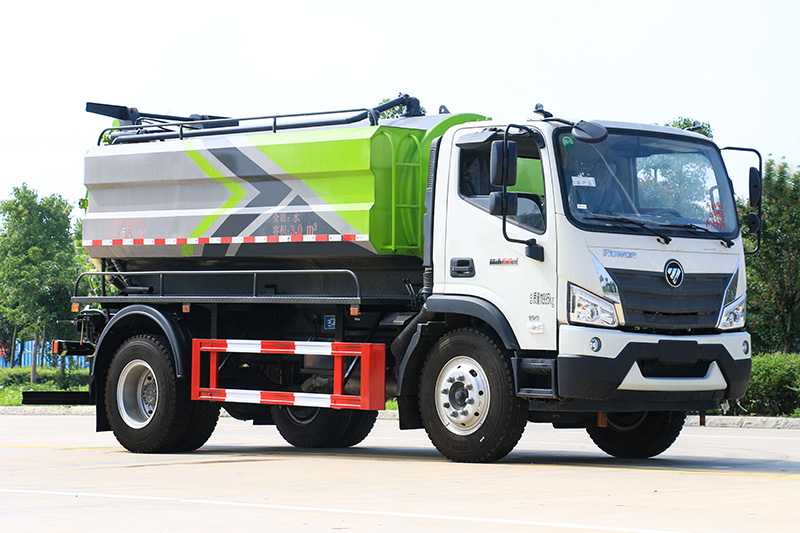 Foton Ruivo ES3 Water Tank and Vacuum Truck (Side-mounted water tank) with a 4-cubic-meter clean water tank and a 9-cubic-meter wastewater tank