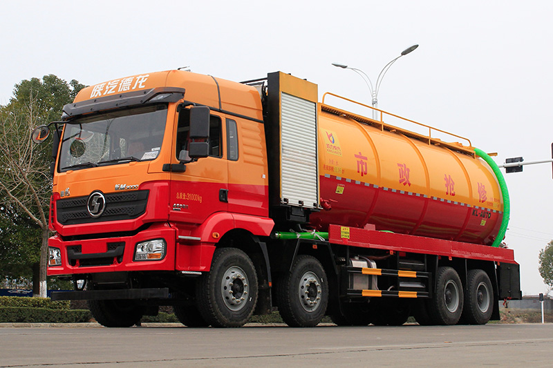 Shaanxi Automobile Delong 4x2/8x2 Wastewater Suction Truck (Integrated Tank) 32 cubic meters