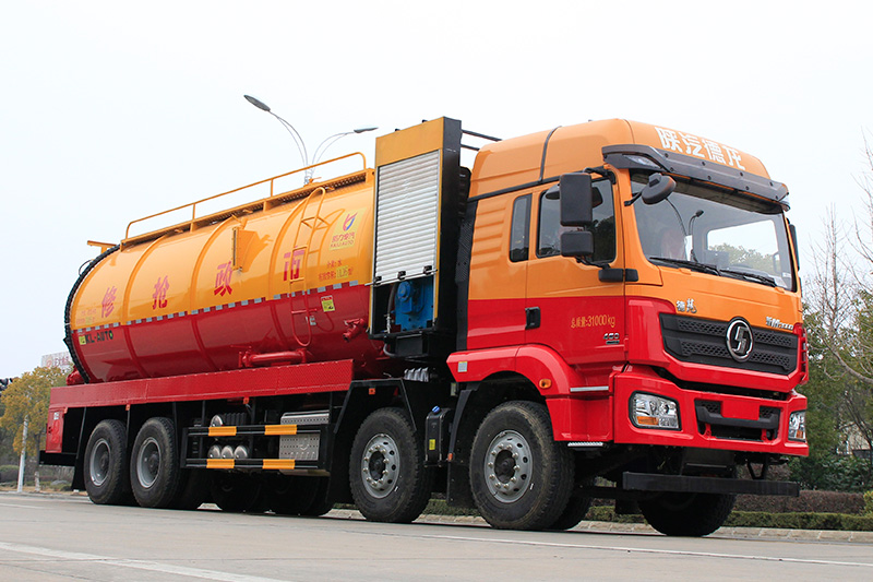 Shaanxi Automobile Delong 4x2/8x2 Wastewater Suction Truck (Integrated Tank) 32 cubic meters