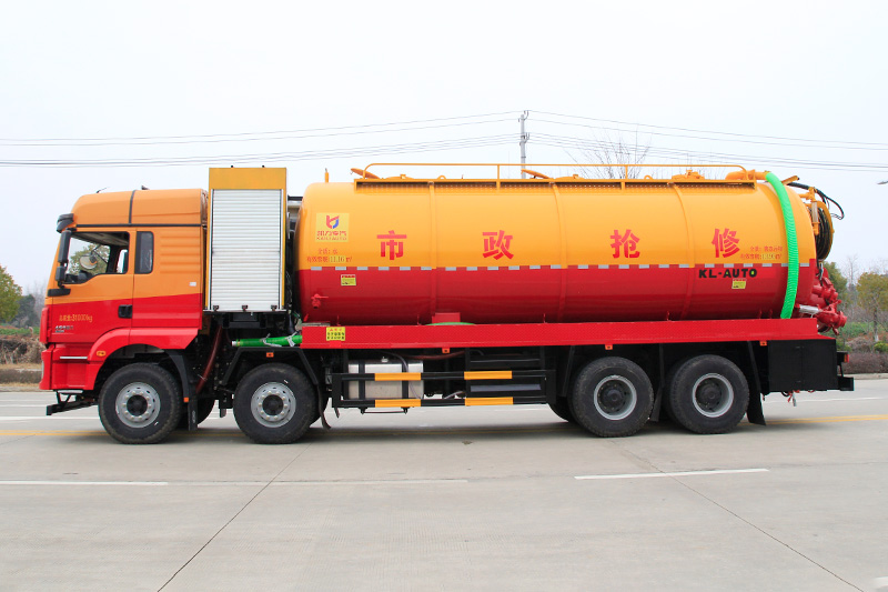 Shaanxi Automobile Delong 4x2/8x2 Wastewater Suction Truck (Integrated Tank) 32 cubic meters